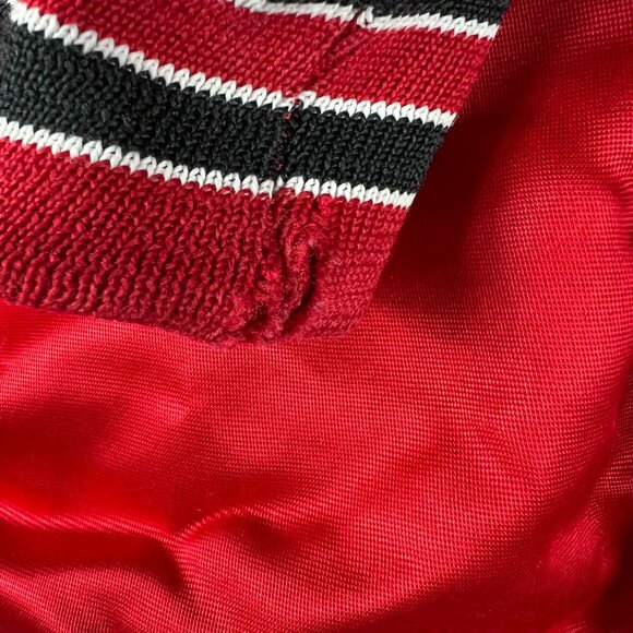 VTG 90s NBA Chicago Bulls Satin Jacket Adult Extra Large Red Snap Button Bomber - Picture 5 of 16